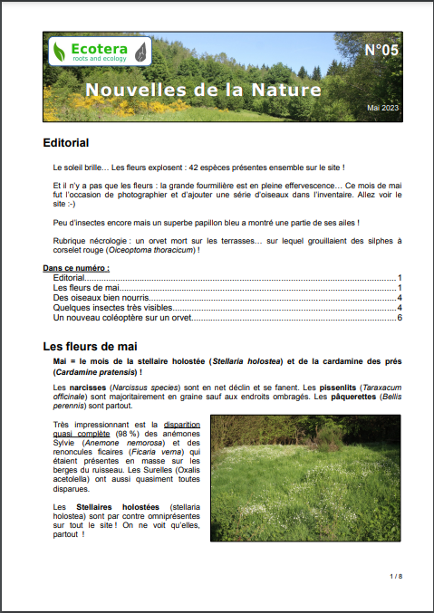 27/05/2023 – Inscrivez-vous à nos newsletters “Nature”